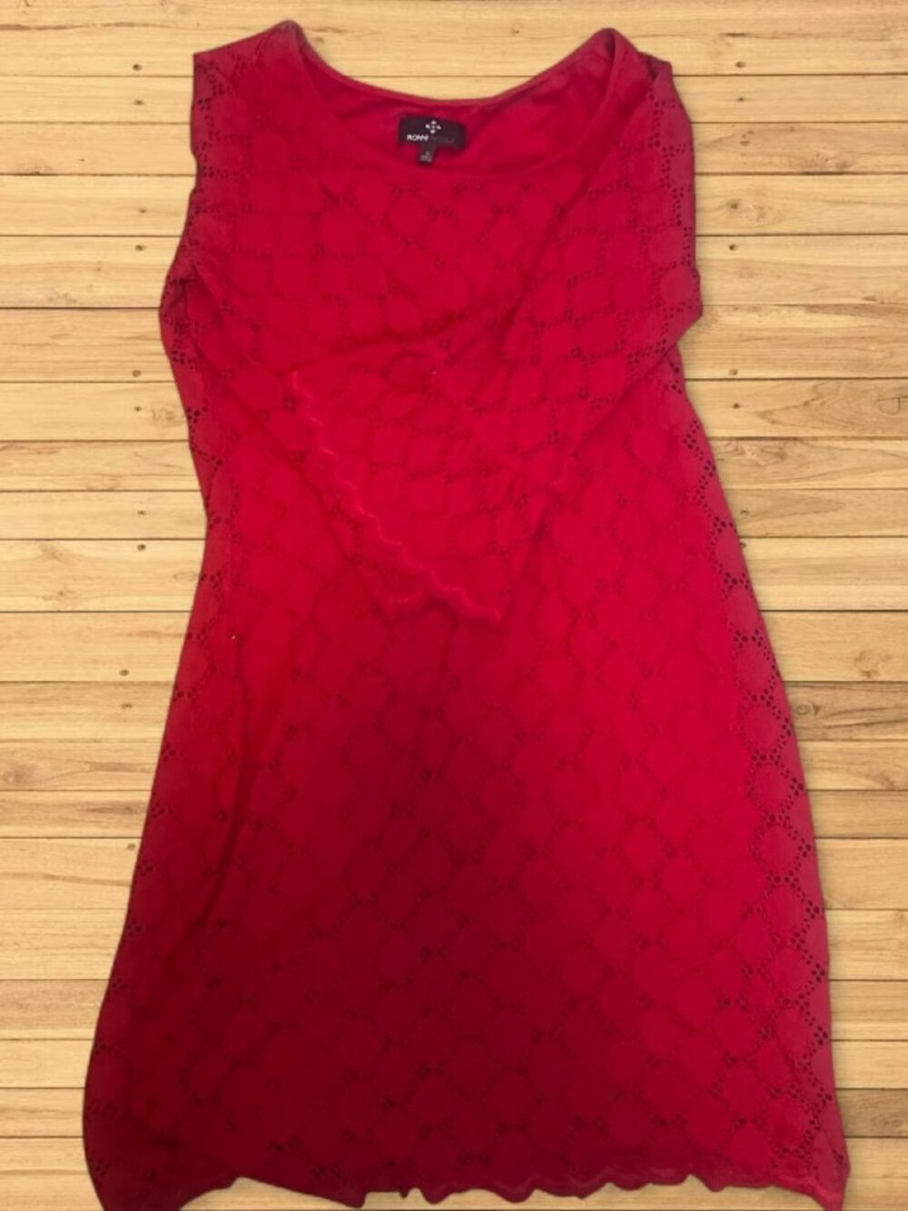 Red pattern dress